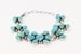 Native America Navajo Sterling Silver Turquoise Bracelet Link By Betty Tom.