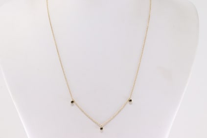 Sapphire By The Yard Necklace 14Kt.