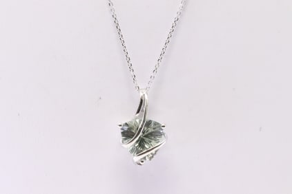 Quart & Diamond Pendant 14Kt.