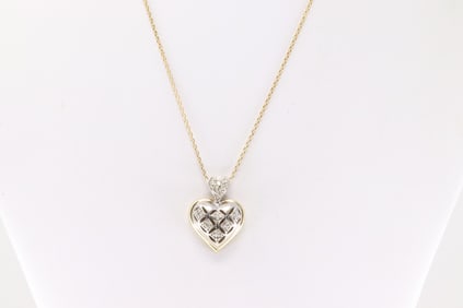 Diamond Heart Pendant / Necklace 14Kt.