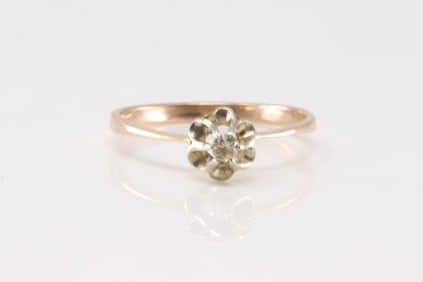Flower Diamond Ring 14Kt.