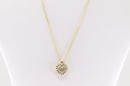 Diamond Heart Pendant / Necklace 14Kt.