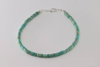 Native America Navajo Sterling Silver Turquoise Bracelet Link.
