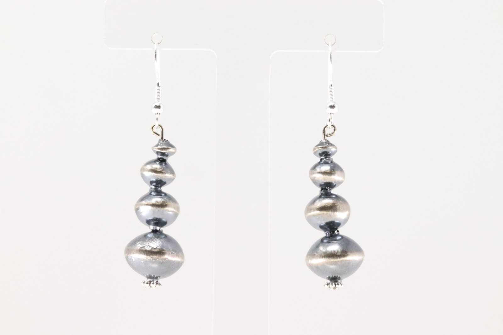 Native America Navajo Sterling Silver Solid Danglling Earring's By Treva Jim.: This is a Native America Navajo Sterling Silver Solid Danglling Earring's By Treva Jim.
