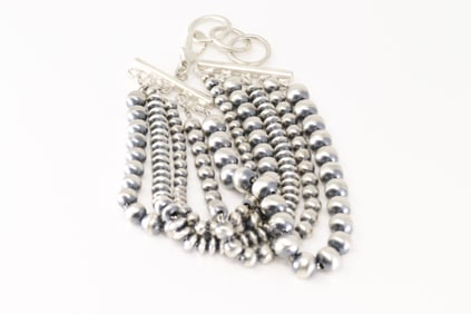 Native American Navajo Sterling Silver Solid Bracelet Link By Rena Begay.