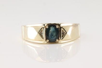Sapphire & Diamond Ring 10Kt.