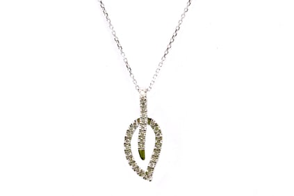14Kt White Gold Diamond Pendant.