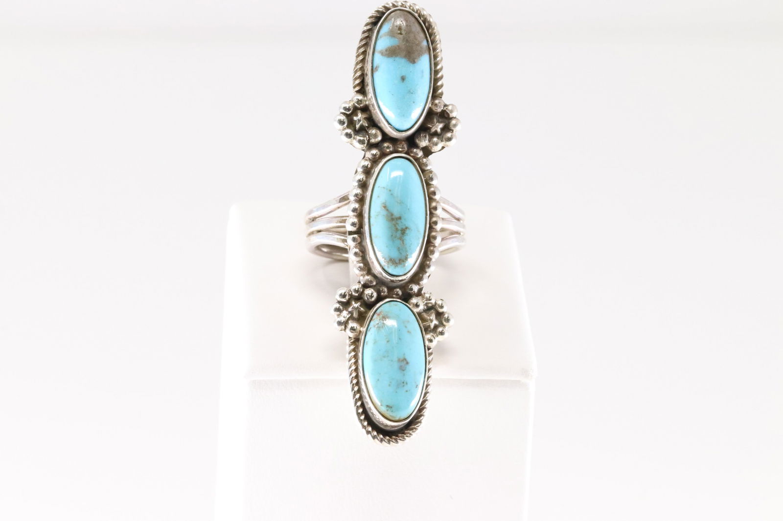 Native America Navajo Sterling Silver Turquoise Ring By Harold Becenti. (1 of 4)