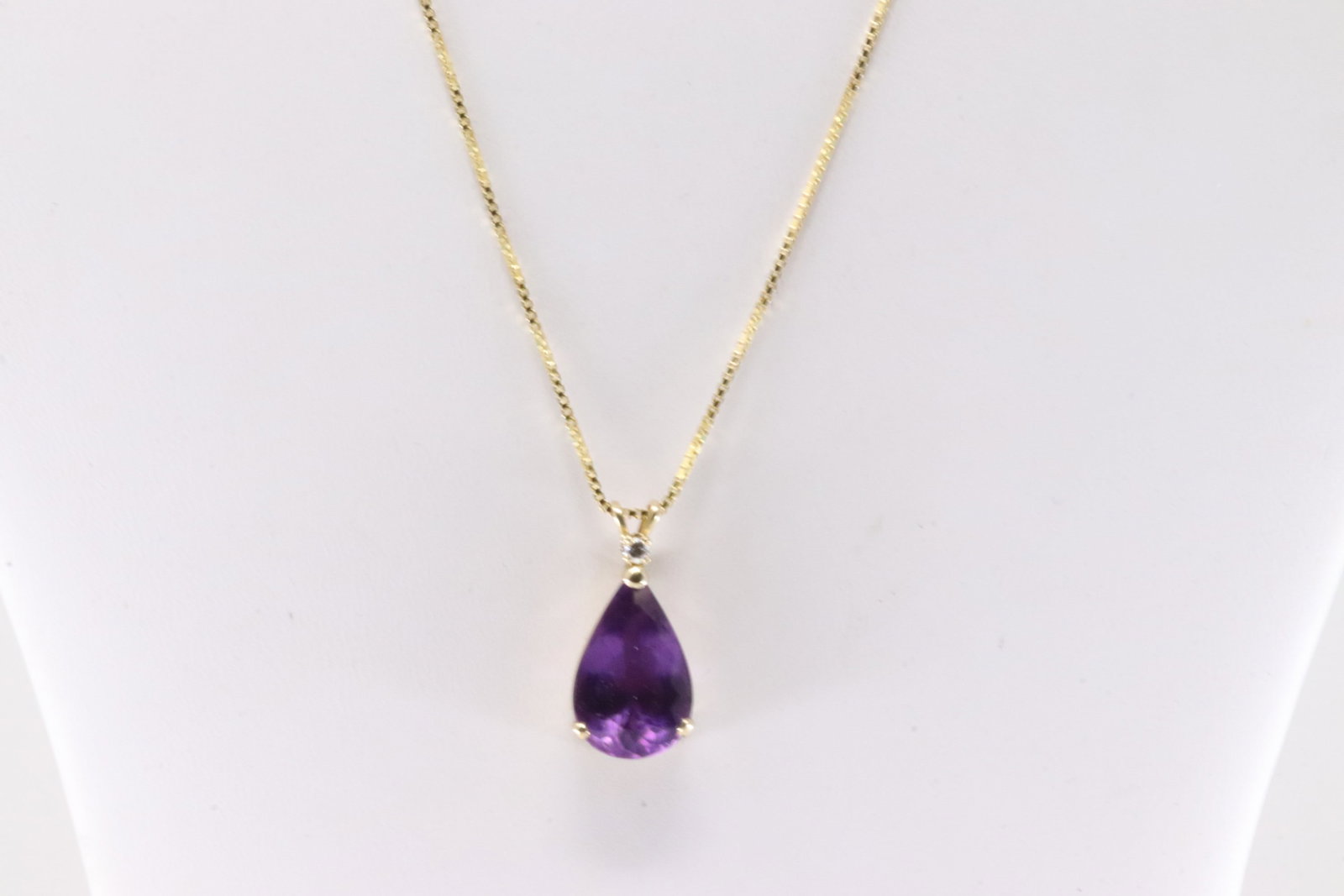 Amethyst & Diamond Pendant / Necklace 14Kt. (1 of 3)