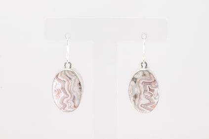 Native America Navajo Sterling Silver Multi-Color Dangling Earring's By Alice Johnson.