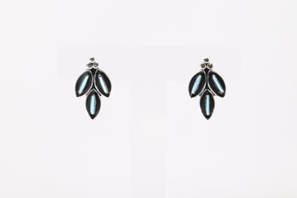 Native America Zuni Sterling Silver Turquoise Post Earring's By Fernando Othole.