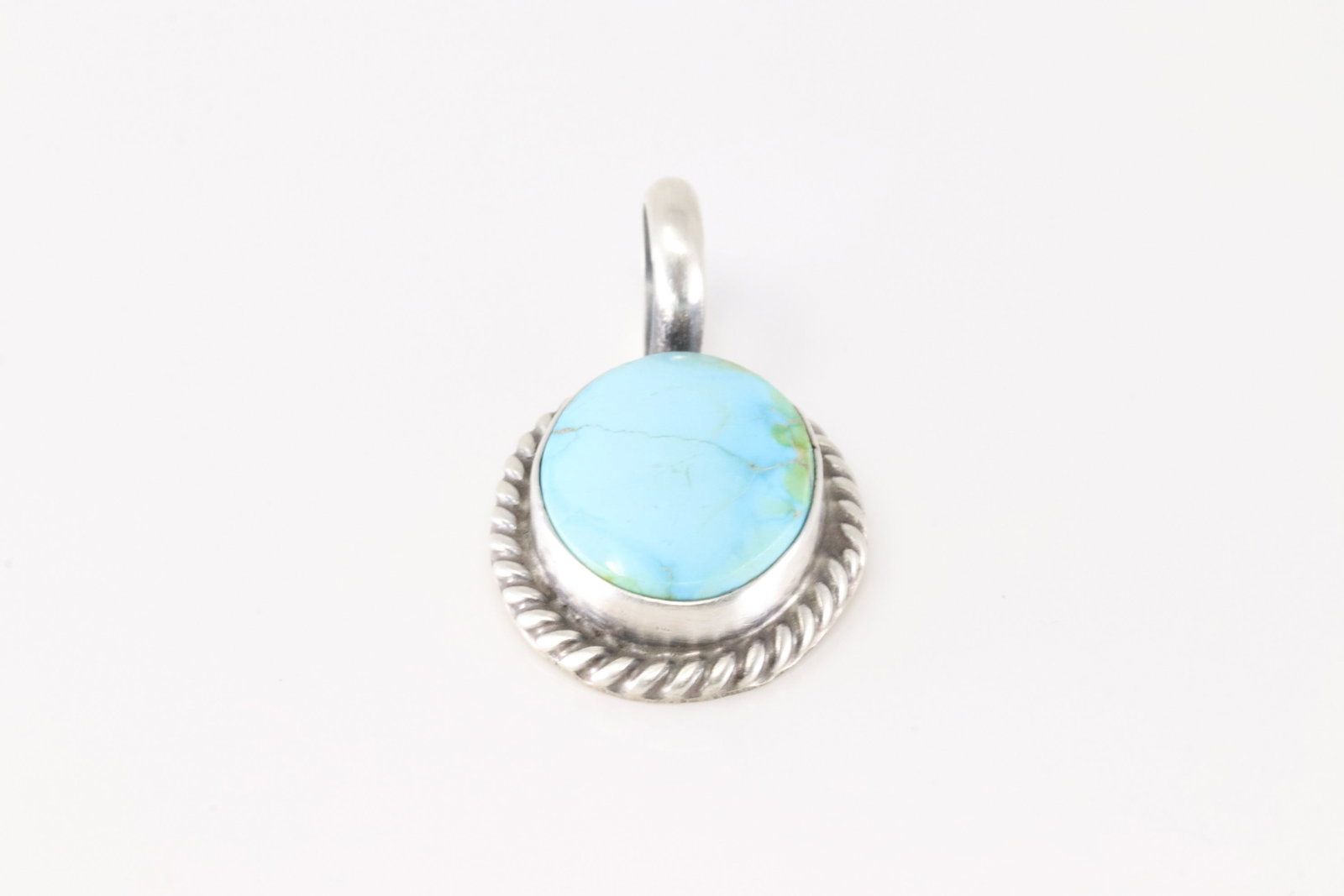 Native America Navajo Sterling Silver Sonora Gold Turquoise Pendent By Johnny Dixon.: This is a Native America Navajo Sterling Silver Sonora Gold Turquoise Pendent By Johnny Dixon.
