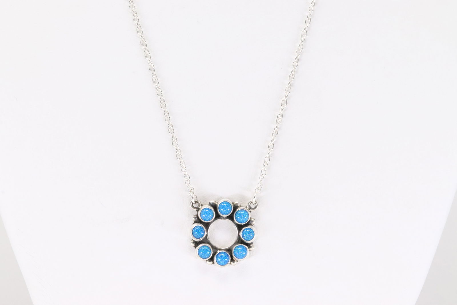 Native America Navajo Sterling Silver Lapis Necklace By Loretta Delgarito. (1 of 4)