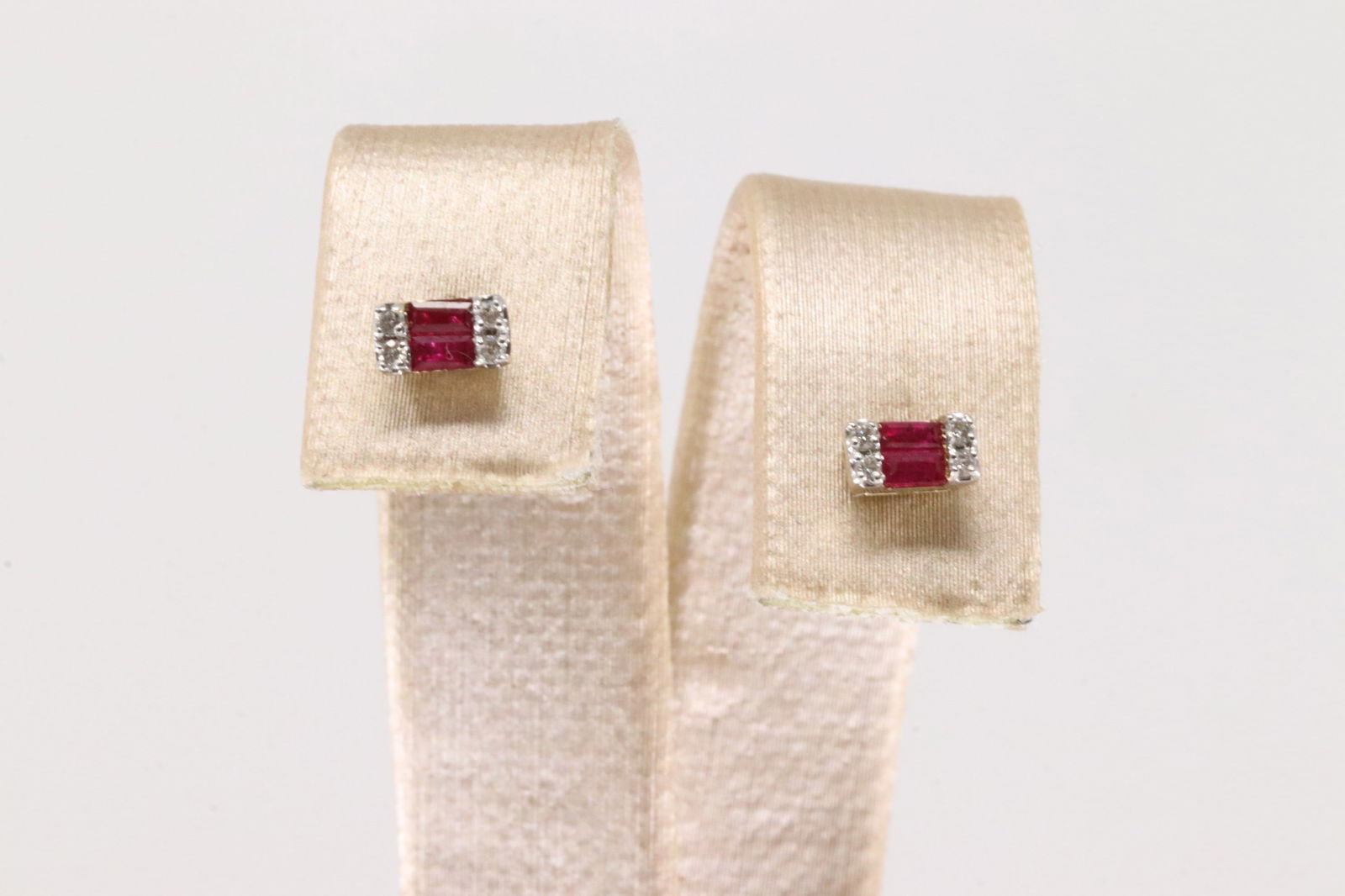 Ruby & Diamond Stud Earring 14kt. (1 of 3)