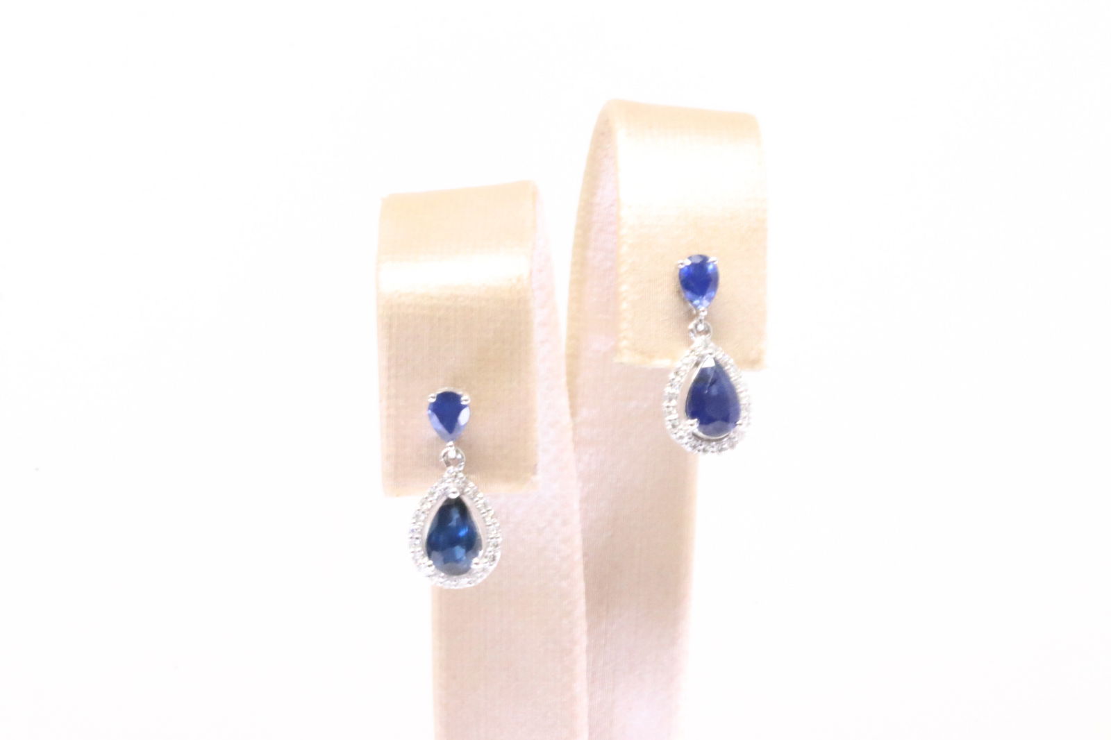 Sapphire & Diamond Stud Earring 14Kt. (1 of 4)