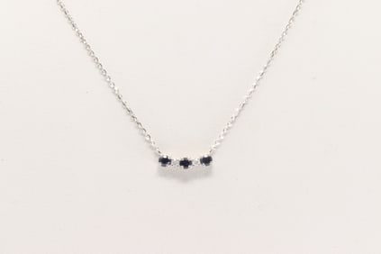 Sapphire & Diamond Necklace 14Kt.