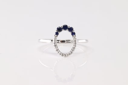 Sapphire & Diamond Ring 14Kt.