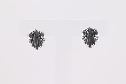 Native America Navajo Sterling Silver Solid Post Earring's By Rita Largo.