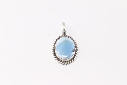 Native American Navajo Sterling Silver Golden Hill Turquoise Pendant By Johnny Dixon.