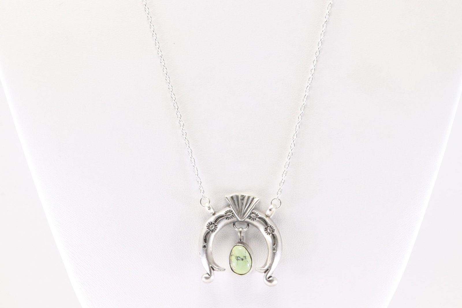 Native American Navajo Sterling Silver Palomino Naja Necklace By Gary Shorty.: This is a Native American Navajo Sterling Silver Palomino Naja Necklace By Gary Shorty. Necklace length: 18.00"