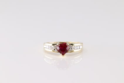 Ruby & Diamond Ring 10Kt.
