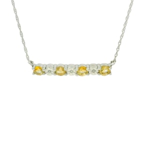 Citrine & Diamond Necklace 10Kt.