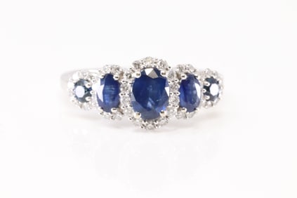 Sapphire & Diamond Ring 14Kt.