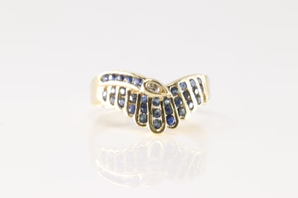 Sapphire & Diamond Ring 14Kt.