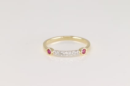 Ruby & Diamond Ring 14Kt.