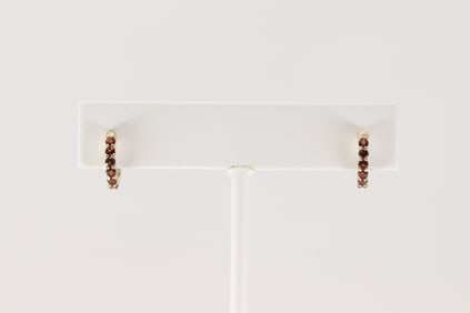 Garnet Hoop Earring 10Kt.