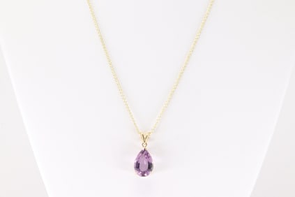 Amethyst Pendant / Necklace 14Kt.