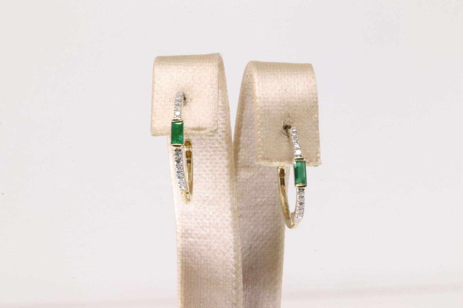 Emerald & Diamond Hoop Earring 14Kt. (1 of 3)