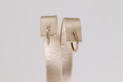 Diamond Hoop Earring 10Kt.