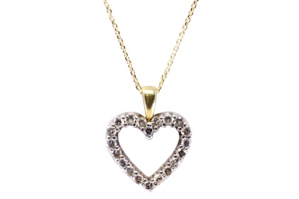 Diamond Heart Pendant 14Kt.