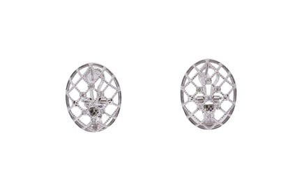 18Kt White Gold Diamond Earrings
