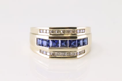 Sapphire & Diamond Ring 10Kt.