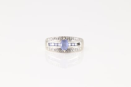 Amethyst & Diamond Ring 10Kt.