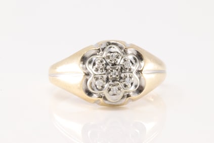 Flower Diamond Ring 10Kt.