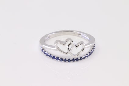 Sapphire Heart Ring 10Kt.