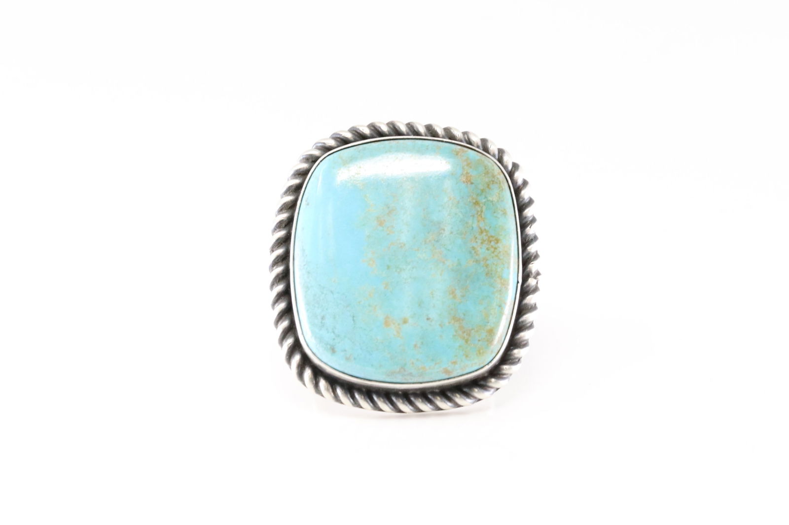 Native America Navajo Sterling Silver Kingman Turquoise Ring By Donovan Skeets. (1 of 4)
