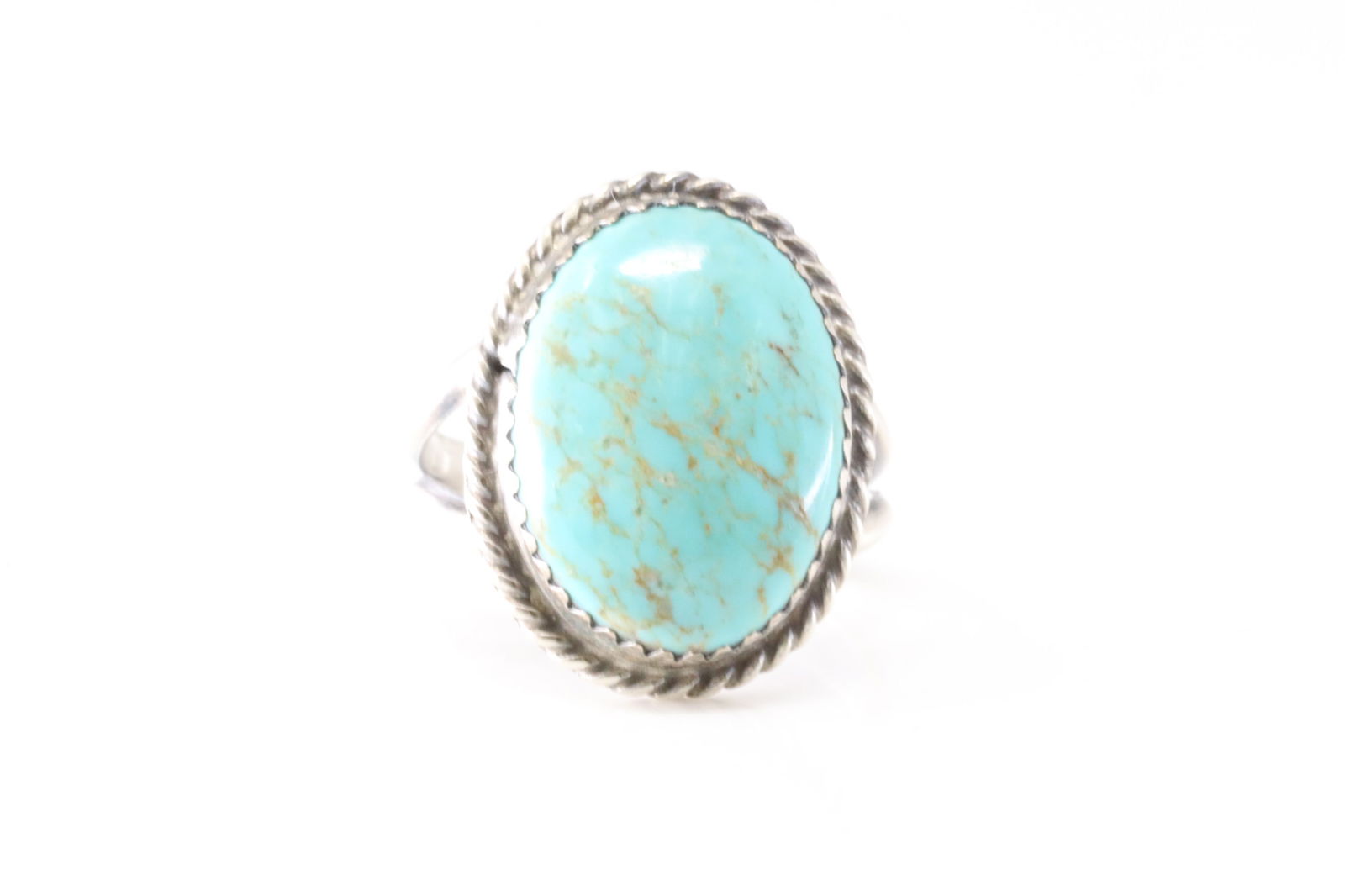 Native America Navajo Sterling Silver Turquoise Ring. (1 of 4)