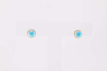 Native America Navajo Sterling Silver Turquoise Post Earring's.