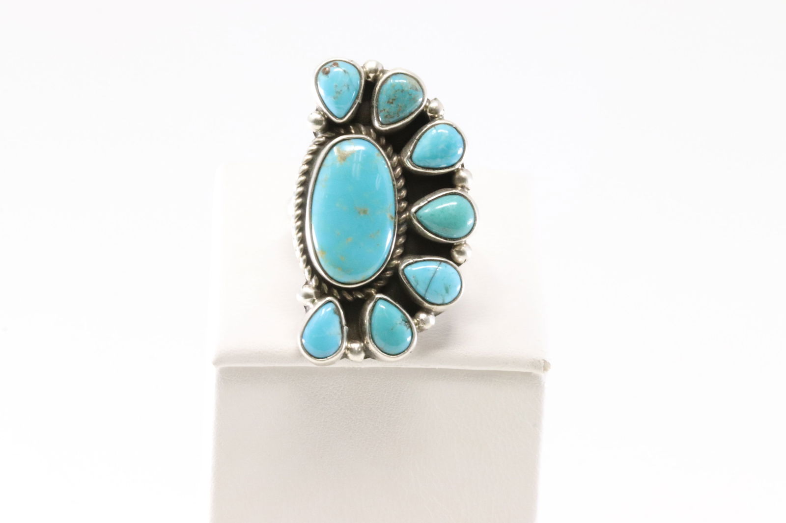 Native America Navajo Sterling Silver Turquoise Ring By Geraldine James. (1 of 4)