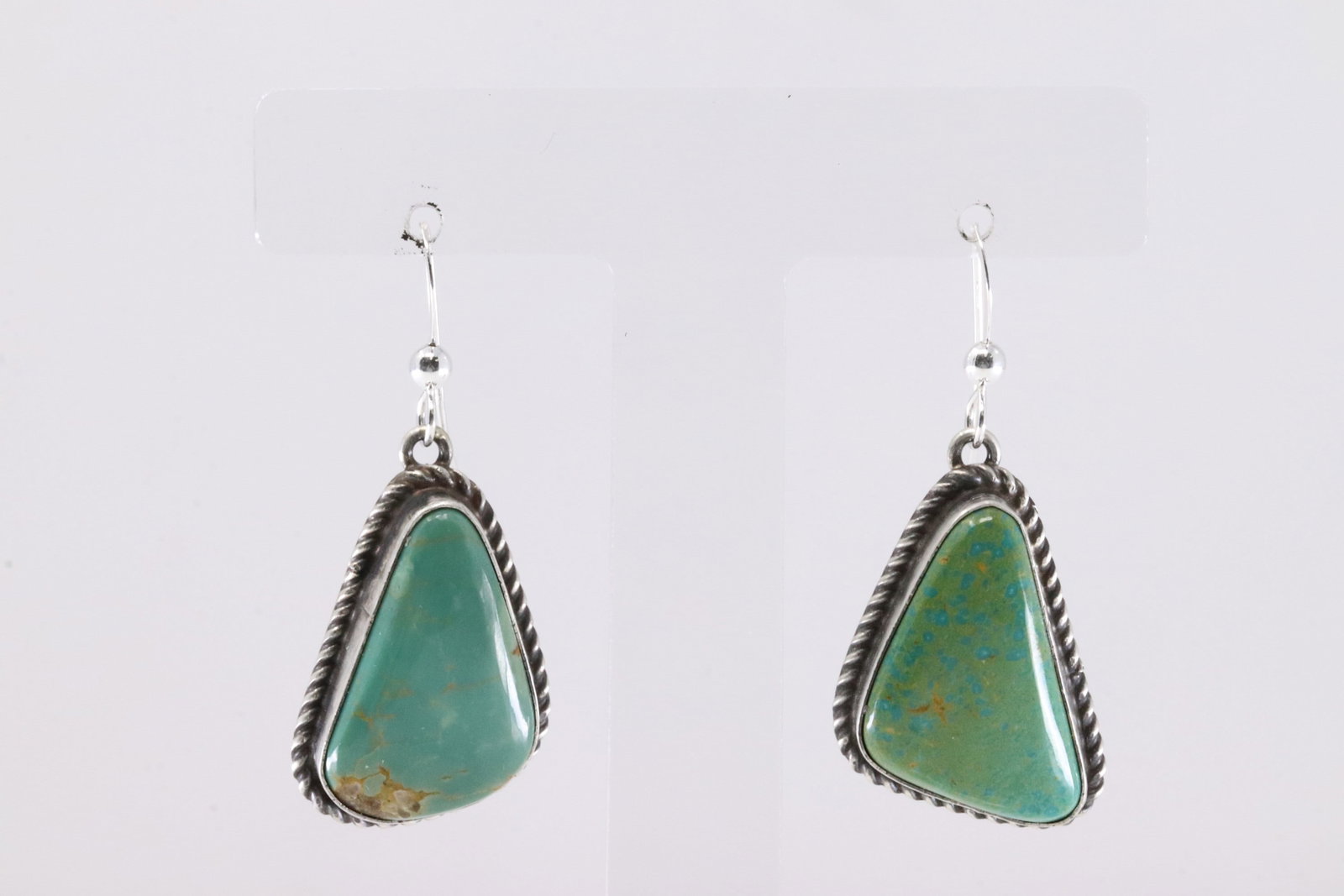 Native America Navajo Sterling Silver Turquoise Dangling Earring' By I.Kee.: This is a Native America Navajo Sterling Silver Turquoise Dangling Earring' By I.Kee.