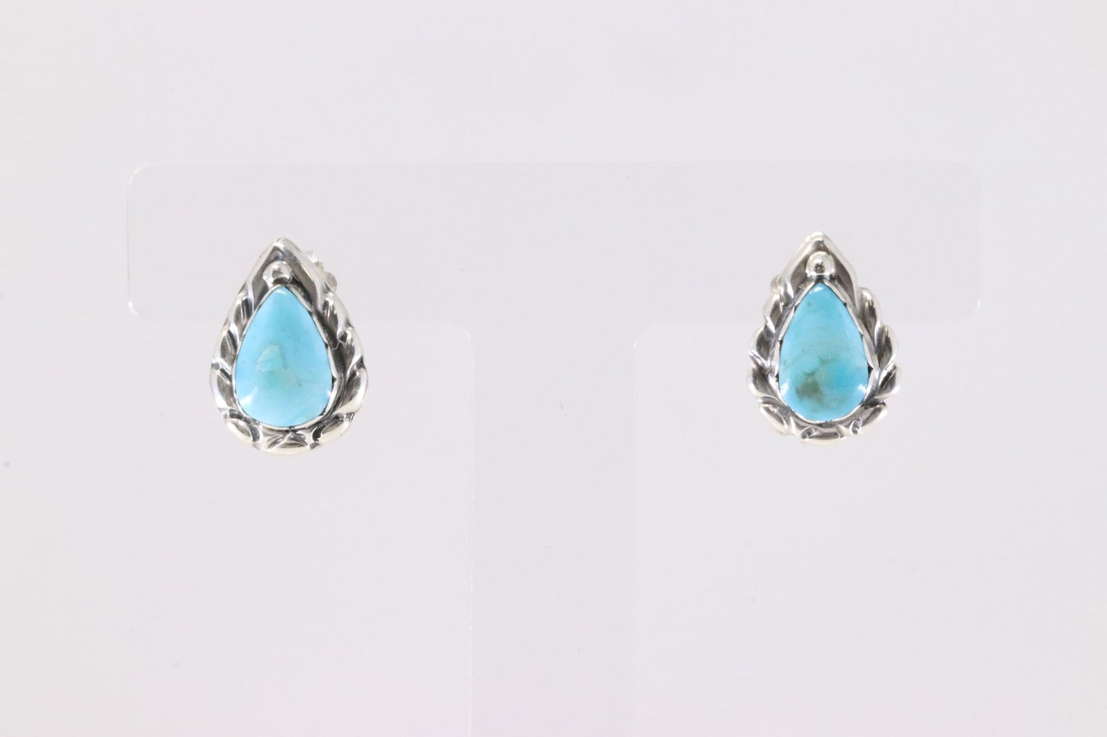Native America Sterling Silver Turquoise Post Earring's.: This is a Native America Sterling Silver Turquoise Post Earring's.