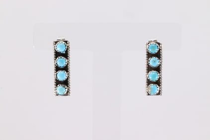 Native America Sterling Silver Turquoise Post Earring's.