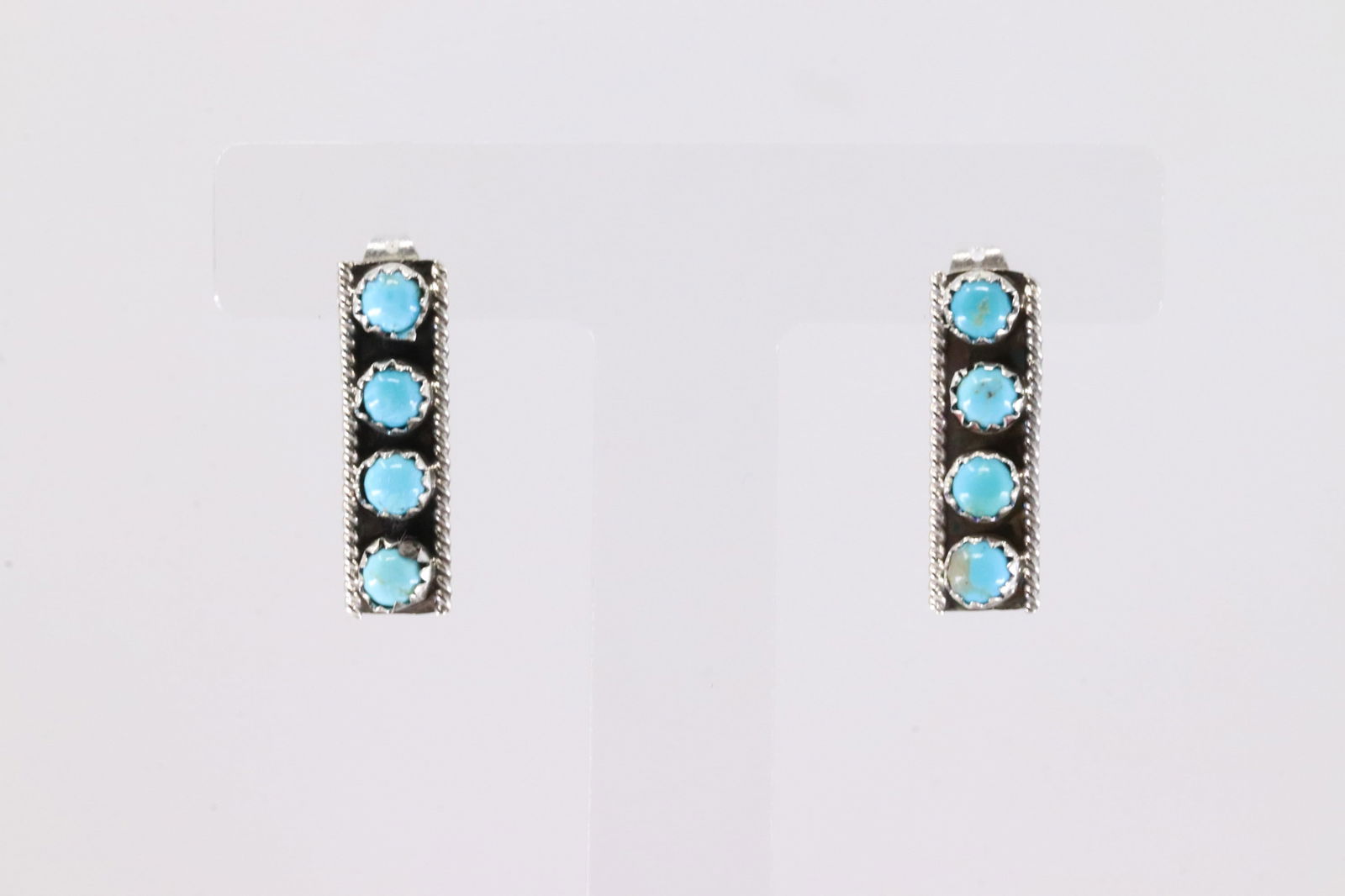 Native America Sterling Silver Turquoise Post Earring's.: This is a Native America Sterling Silver Turquoise Post Earring's.
