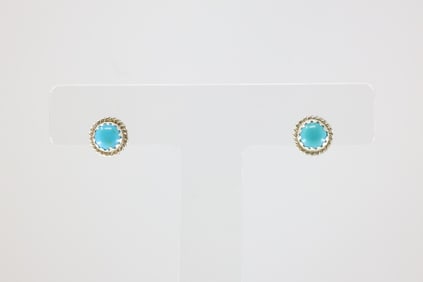 America Sterling Silver Turquoise Post Earring's.