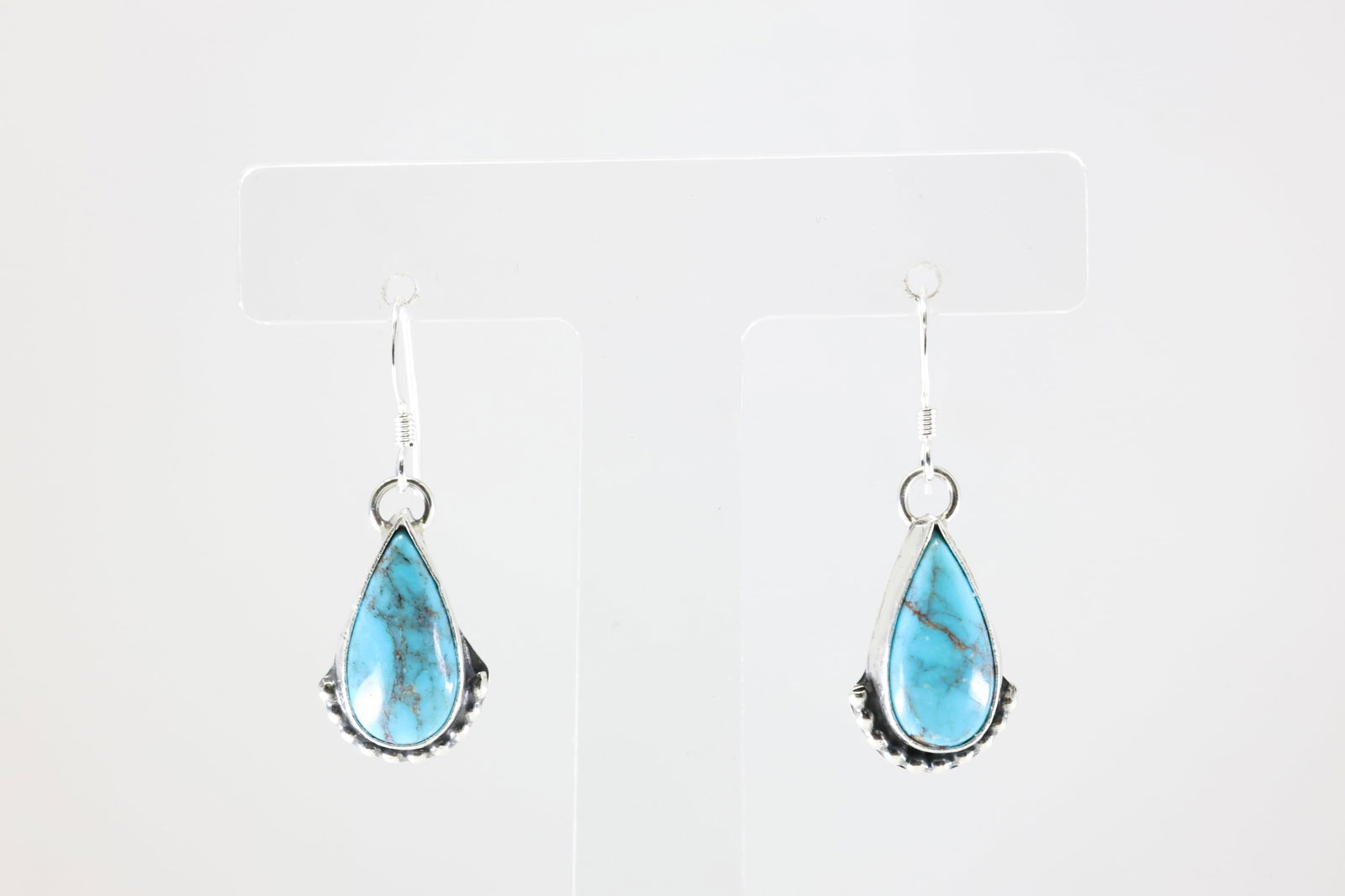 America Navajo Sterling Silver Turquoise Dangling Earring's.: This is a America Navajo Sterling Silver Turquoise Dangling Earring's.