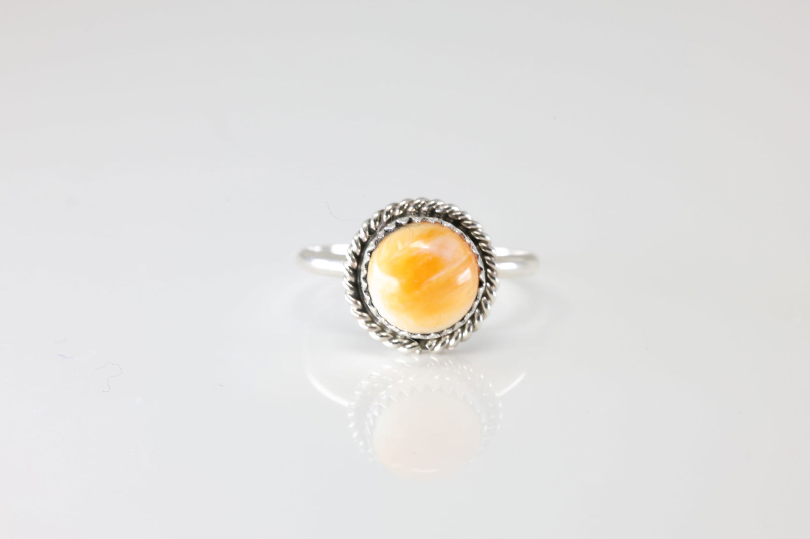 Native America Navajo Sterling Silver Spiny Oyster Ring By Esther White. (1 of 4)